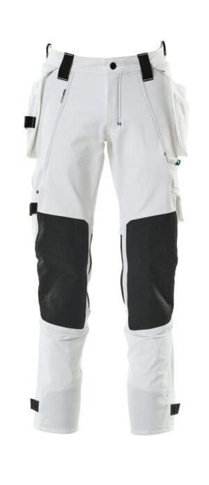 17031  Spodnie robocze z kieszeniami workowymi Mascot Advanced Ultimate Stretch białe Mascot 