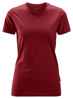 2516 T-shirt damski w kolorze czerwonym Snickers Workwear 