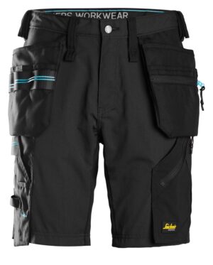 6110 Spodenki spodnie krótkie robocze  Snickers   LiteWork 37.5 w kolorze czarnym Snickers Workwear 