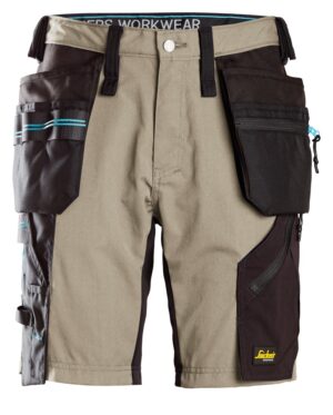 6110 Spodenki spodnie krótkie robocze  Snickers   LiteWork 37.5 w kolorze khaki Snickers Workwear 