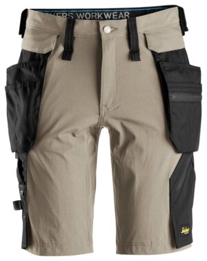 6108 Spodnie krótkie LiteWork+ z odłączanymi workami kieszeniowymi KOLOR: khaki Majówka, Snickers Workwear 