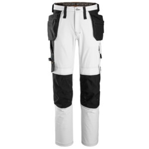 6271 Spodnie Full Stretch z workami kieszeniowymi kolor Biały Snickers Workwear 