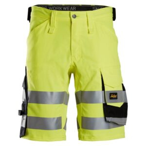 6136 Spodnie krótkie odblaskowe Stretch z workami kieszeniowymi, EN20471/1 Snickers w kolorze żółtym (Kopia) Snickers Workwear 