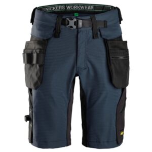 6172 Krótkie spodnie Snickers model FlexiWork w kolorze granatowym Majówka, Snickers Workwear 