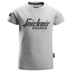 7514 T-shirt logo Junior kolor Grey Melange Snickers Workwear 