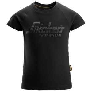 7514 T-shirt logo Junior kolor czarny Snickers Workwear 