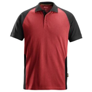 2750 Koszulka Polo marki Snickers 2-kolorowa czarwono-czarna Snickers Workwear 